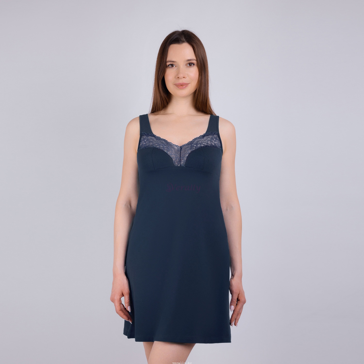3003-2 СОРОЧКА ЖЕНСКАЯ НОЧНАЯ ЦВ. САПФИР, Р. 170-100-106, МОД. 3003